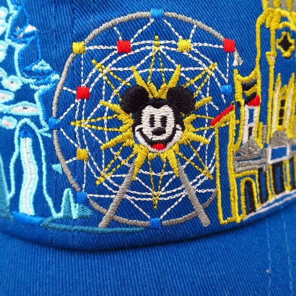 NWT Disneyland Disney Parks Icon Hat Cap Blue Rare Adjustable with Slide Buckle - Picture 3 of 8